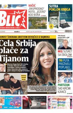 Blic - broj 6281, 8. avg 2014.