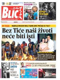 Blic - broj 6283, 10. avg 2014.