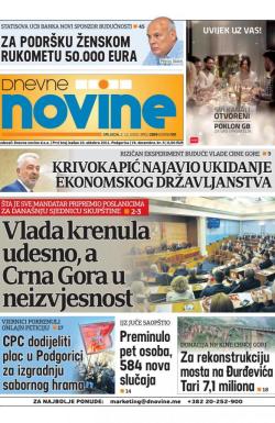 Dnevne novine - broj 2852, 2. dec 2020.