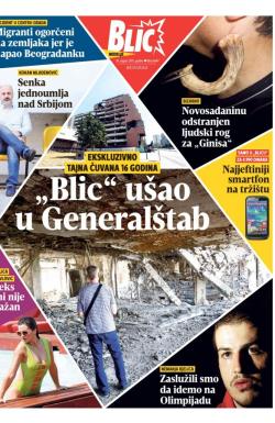 Blic - broj 6647, 16. avg 2015.