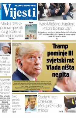 Vijesti - broj 7284, 19. jul 2018.