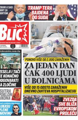 Blic - broj 8512, 6. nov 2020.