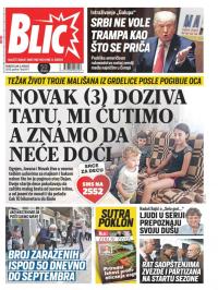 Blic - broj 8417, 3. avg 2020.