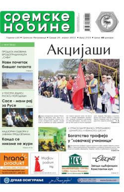 Sremske Novine - broj 2721, 24. apr 2013.