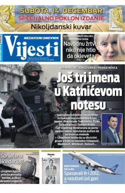 Vijesti - broj 7791, 13. dec 2019.