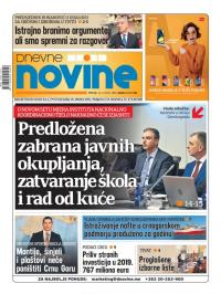 Dnevne novine - broj 2629, 13. mar 2020.