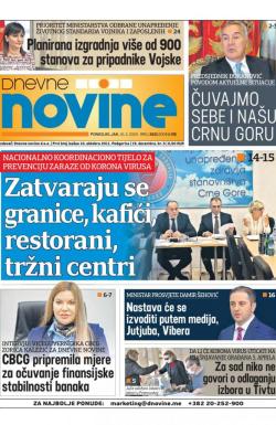 Dnevne novine - broj 2631, 16. mar 2020.