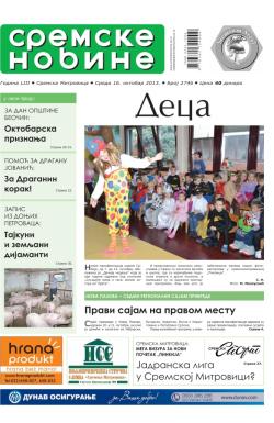 Sremske Novine - broj 2746, 16. okt 2013.