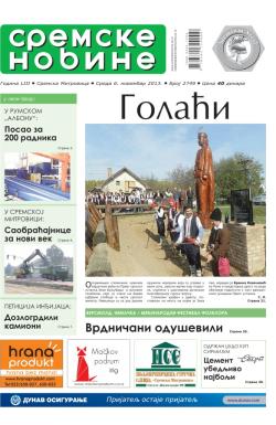 Sremske Novine - broj 2749, 6. nov 2013.