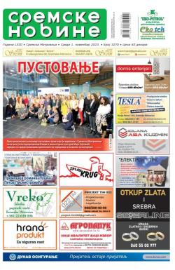 Sremske Novine - broj 3270, 1. nov 2023.