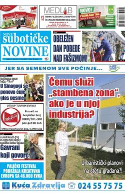 Nove Subotičke novine - broj 70, 11. maj 2018.