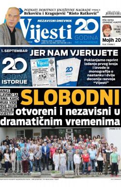 Vijesti - broj 6985, 1. sep 2017.