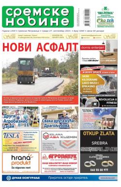 Sremske Novine - broj 3265, 27. sep 2023.