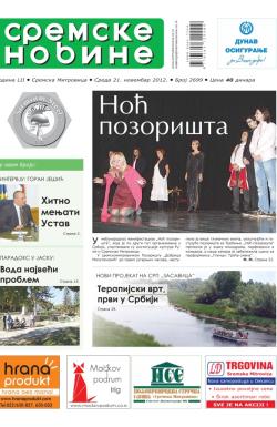 Sremske Novine - broj 2699, 21. nov 2012.