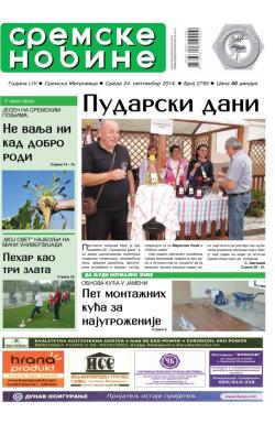 Sremske Novine - broj 2795, 24. sep 2014.