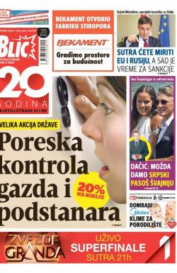 Blic - broj 6974, 14. jul 2016.