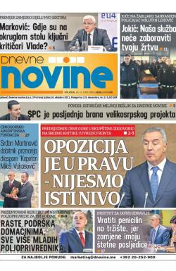 Dnevne novine - broj 2558, 18. dec 2019.