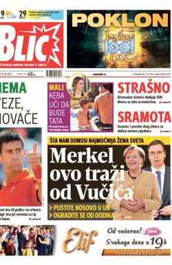 Blic - broj 6578, 8. jun 2015.