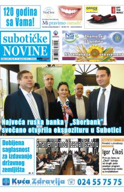 Nove Subotičke novine - broj 39, 27. sep 2013.