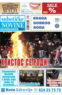 Nove Subotičke novine - broj 1-2, 9. jan 2015.