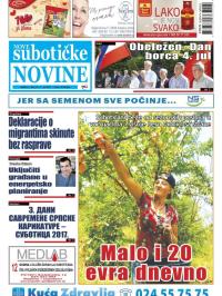 Nove Subotičke novine - broj 27, 7. jul 2017.