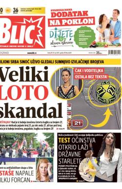 Blic - broj 6629, 29. jul 2015.