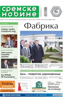 Sremske Novine - broj 2767, 12. mar 2014.