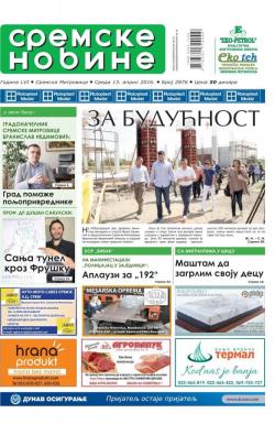 Sremske Novine - broj 2876, 13. apr 2016.