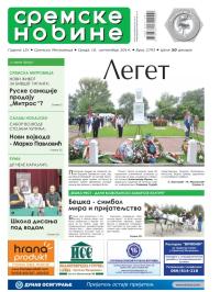 Sremske Novine - broj 2793, 10. sep 2014.