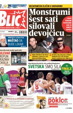 Blic - broj 6315, 11. sep 2014.