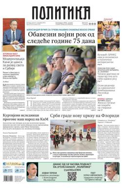 Politika - broj 39788, 6. sep 2024.