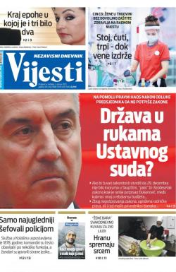 Vijesti - broj 8168, 3. jan 2021.