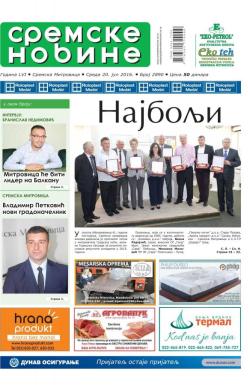 Sremske Novine - broj 2890, 20. jul 2016.