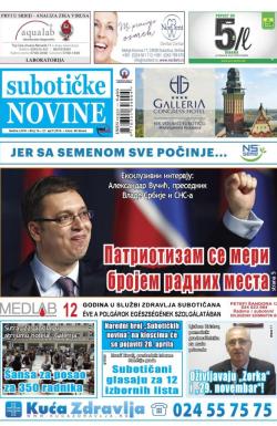 Nove Subotičke novine - broj 16, 21. apr 2016.