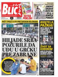 Blic - broj 8390, 7. jul 2020.