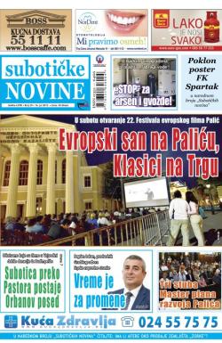 Nove Subotičke novine - broj 29, 17. jul 2015.