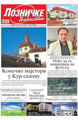 Lozničke novosti - broj 435, 15. jul 2016.