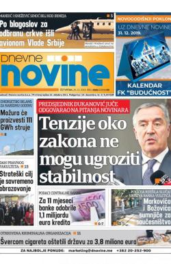 Dnevne novine - broj 2565, 26. dec 2019.