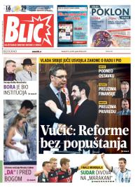 Blic - broj 6255, 13. jul 2014.