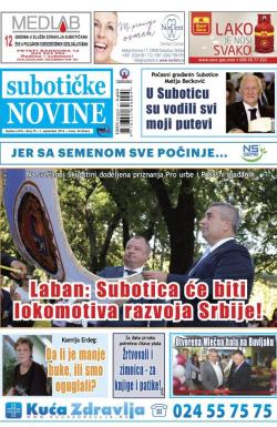 Nove Subotičke novine - broj 35, 2. sep 2016.