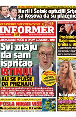 Informer - broj 3789, 26. sep 2024.