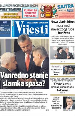 Vijesti - broj 8059, 14. sep 2020.