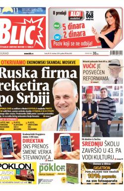 Blic - broj 6363, 29. okt 2014.