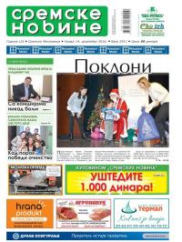 Sremske Novine - broj 2911, 14. dec 2016.