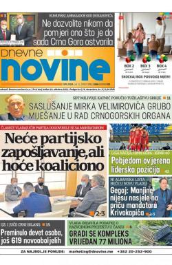 Dnevne novine - broj 2840, 18. nov 2020.