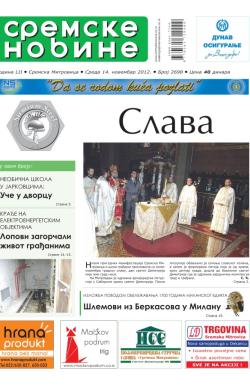 Sremske Novine - broj 2698, 14. nov 2012.