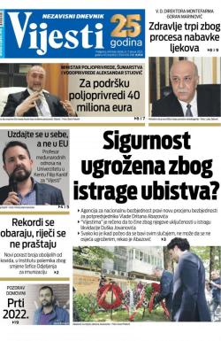 Vijesti - broj 8528, 6. jan 2022.