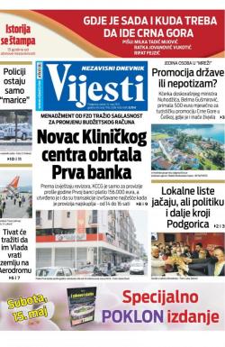 Vijesti - broj 8296, 14. maj 2021.