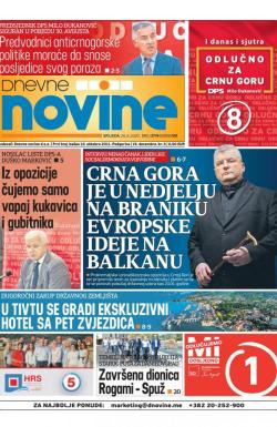 Dnevne novine - broj 2768, 26. avg 2020.