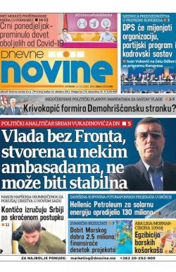 Dnevne novine - broj 2809, 13. okt 2020.